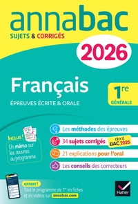 annales-du-bac-2026-annabac-francais-1re-generale-bac-de-francais-ecrit-oral-sujets-corriges-9782401115224