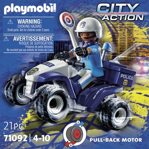 Playmobil-City-Action-71092-Policier-et-Quad
