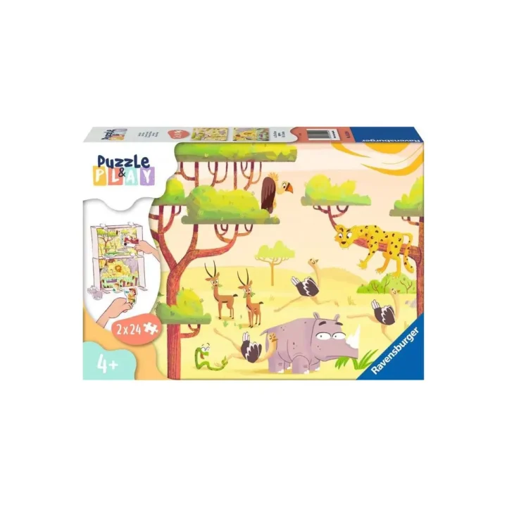 ravensburger-kinderpuzzle-puzzleplay-05594-safari-zeit-2x24-teile-puzzle-fuer-kinder-ab-4-jahren